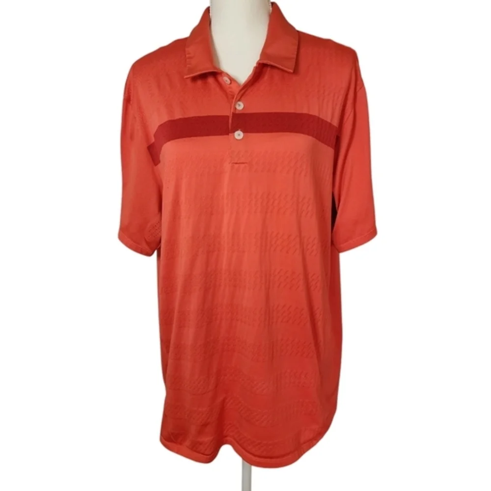 Adidas Polo Shirt Mens Large Climacool Golf Rose Red